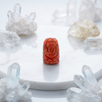 Coral Ganesha Pendant Small Size