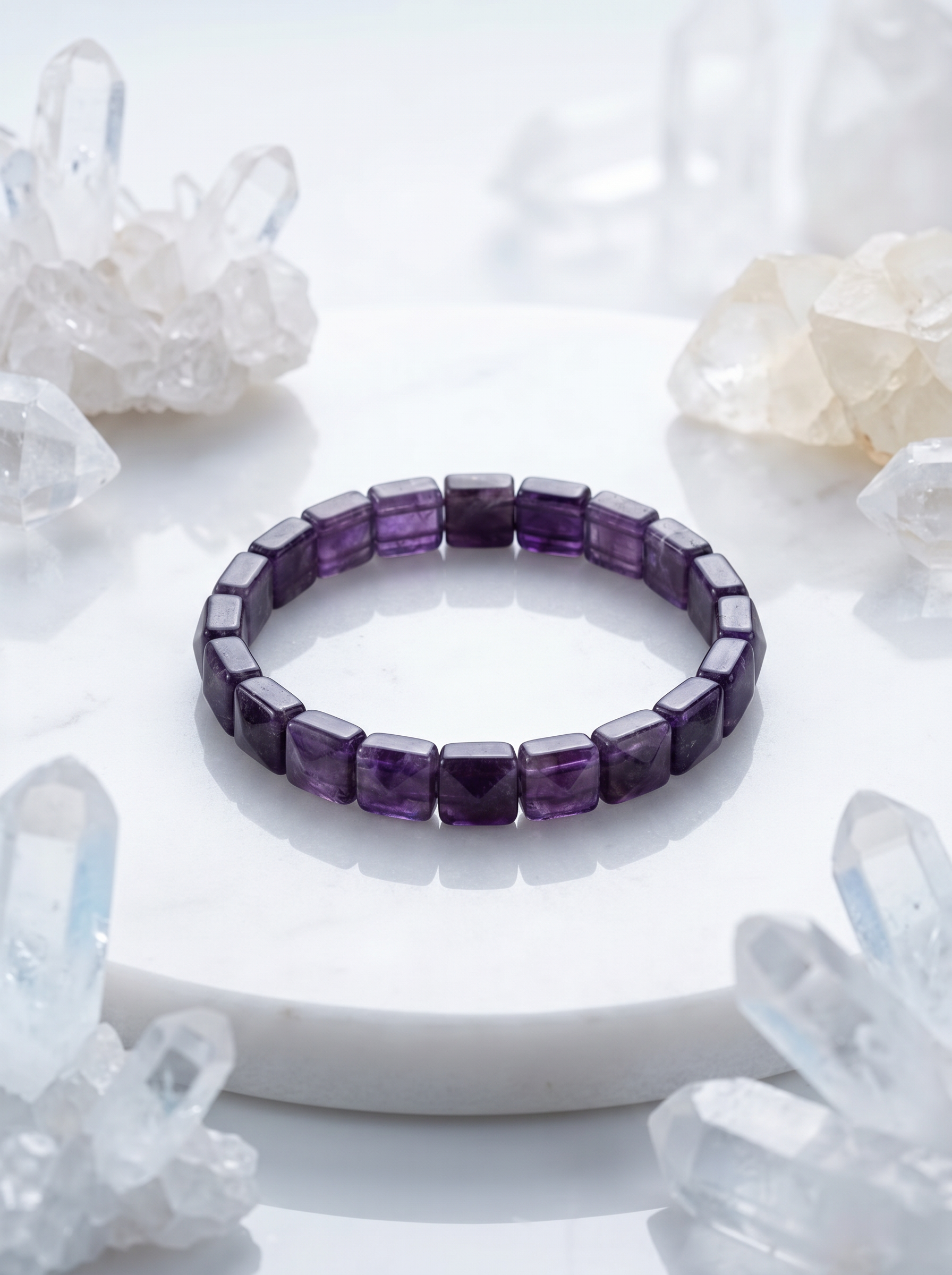 Natural Amethyst Bracelet – Healing Crystal for Calm, Protection & Spiritual Clarity