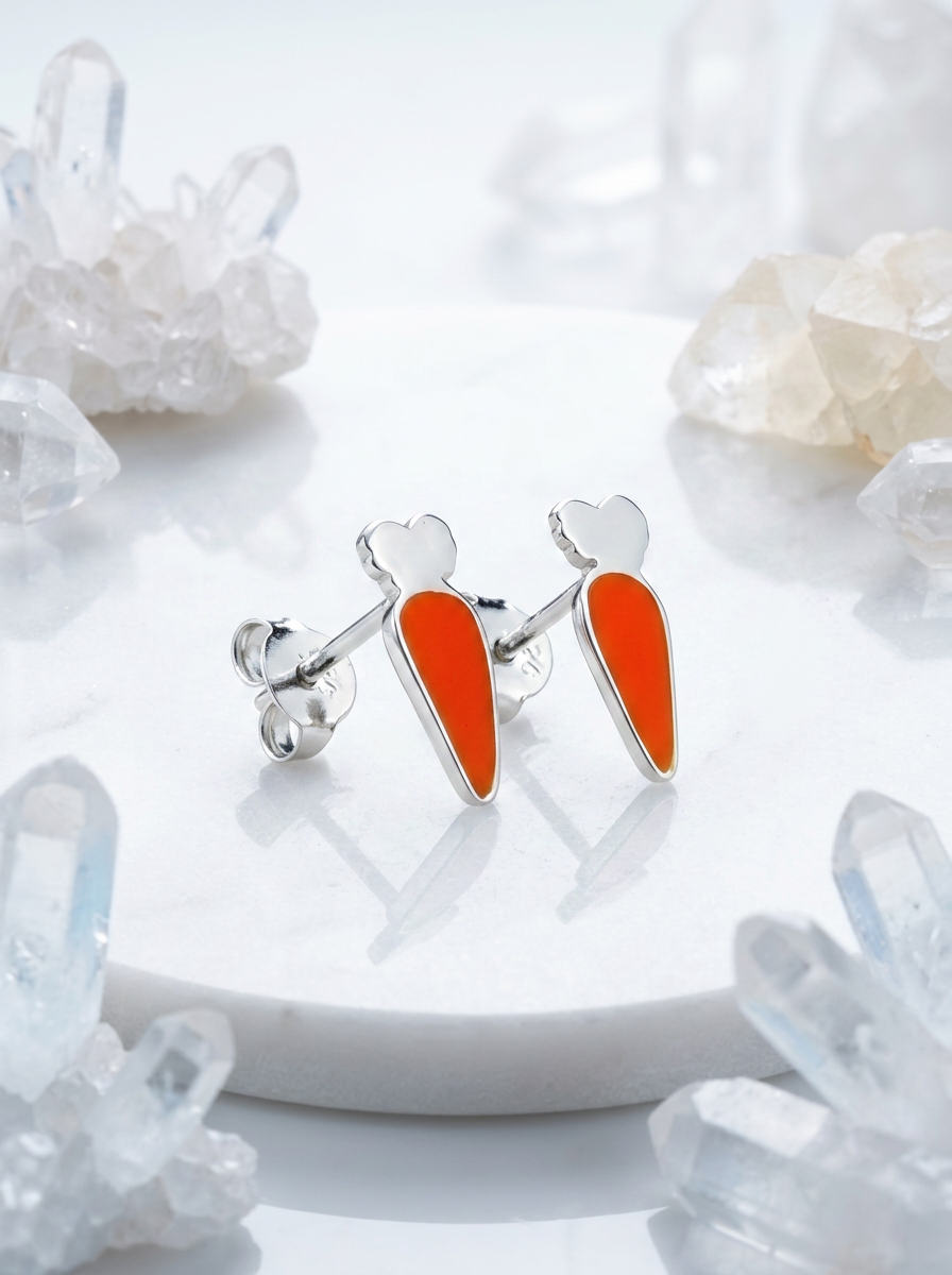 Bunny's Secret Carrot meenakari earrings