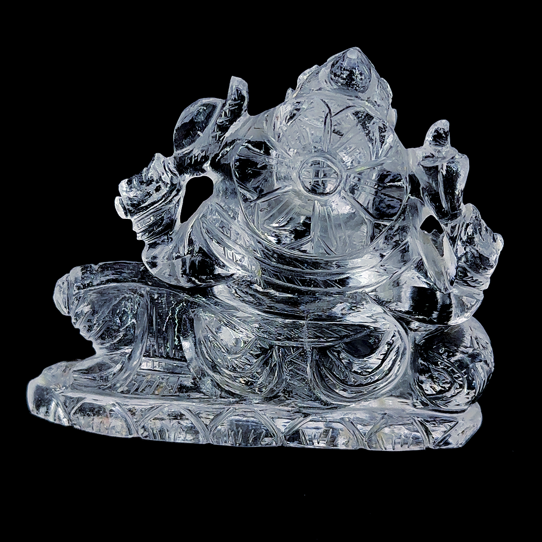 Clear Quartz Ganesha Back Side