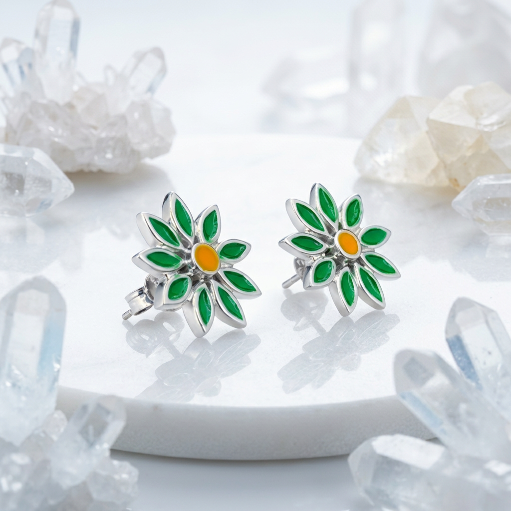 Daydream Daisy meenakari earrings
