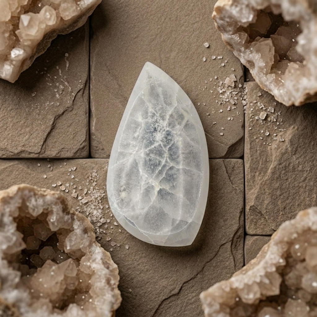 Freeform Leaf Selenite Bowl