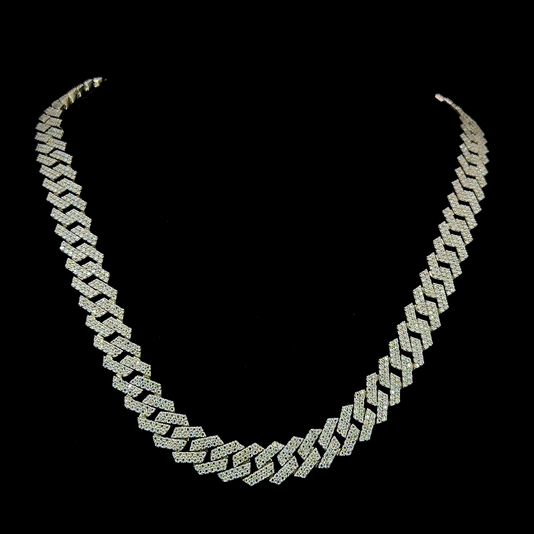 Moissanite gentleman's chain (8MM-19inches)