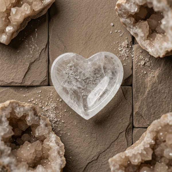 Selenite Bowl – Heart
