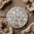 Natural Selenite Disc – Round 7 Chakra