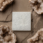 Natural Selenite Disc – Square Plain