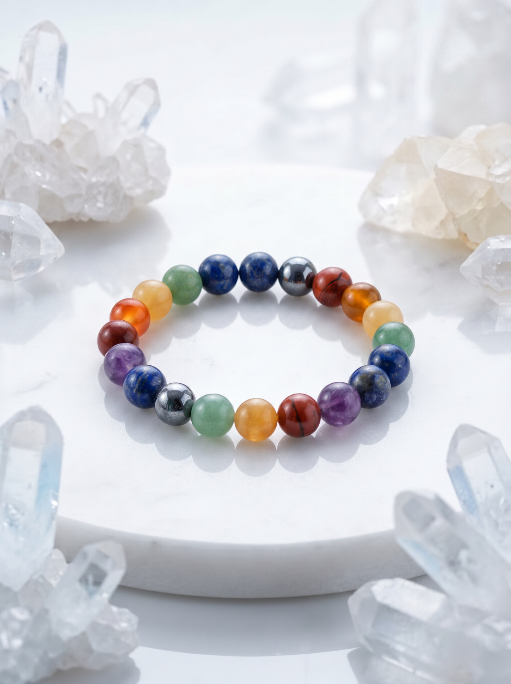 Natural Seven Chakra Bracelet – Complete Chakra Balancing & Energy Alignment