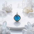 Flower Shape Labradorite Silver Pendant