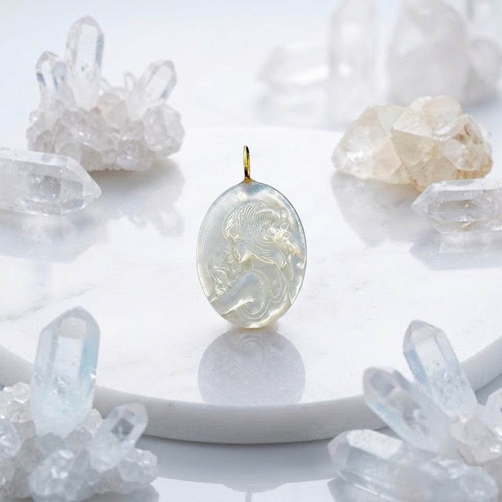 Mother Of Pearl Silver Pendant
