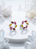 Sunset Circuit meenakari earrings