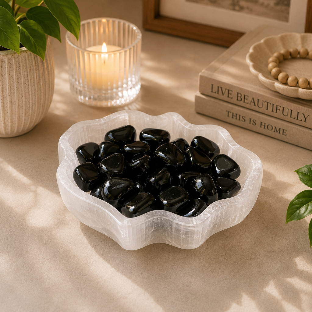 Black Obsidian Tumbles