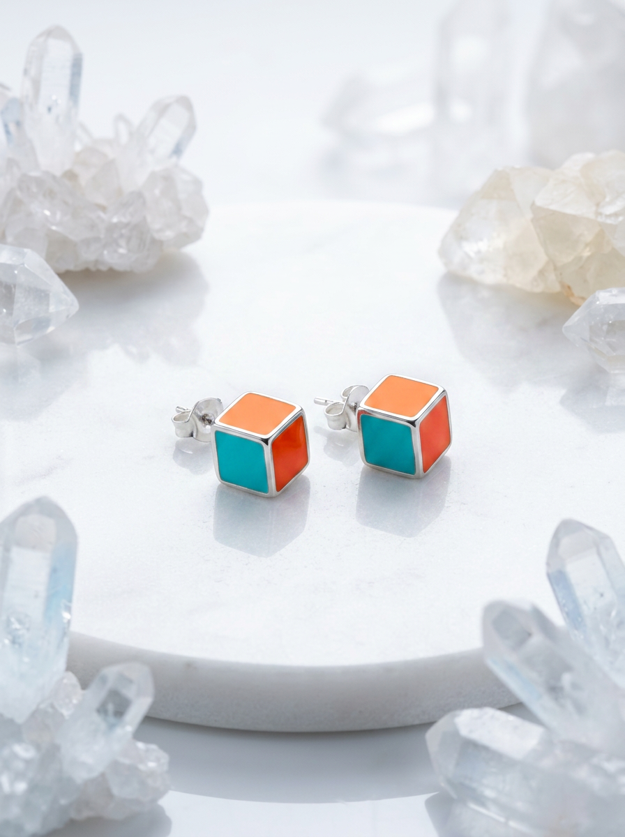 The Bento Box Dangles meenakari earrings
