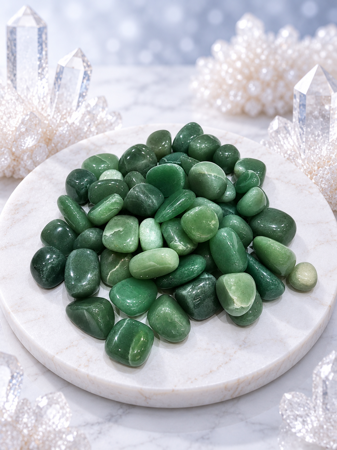 Australian Green Jade Chryoprase tumbles