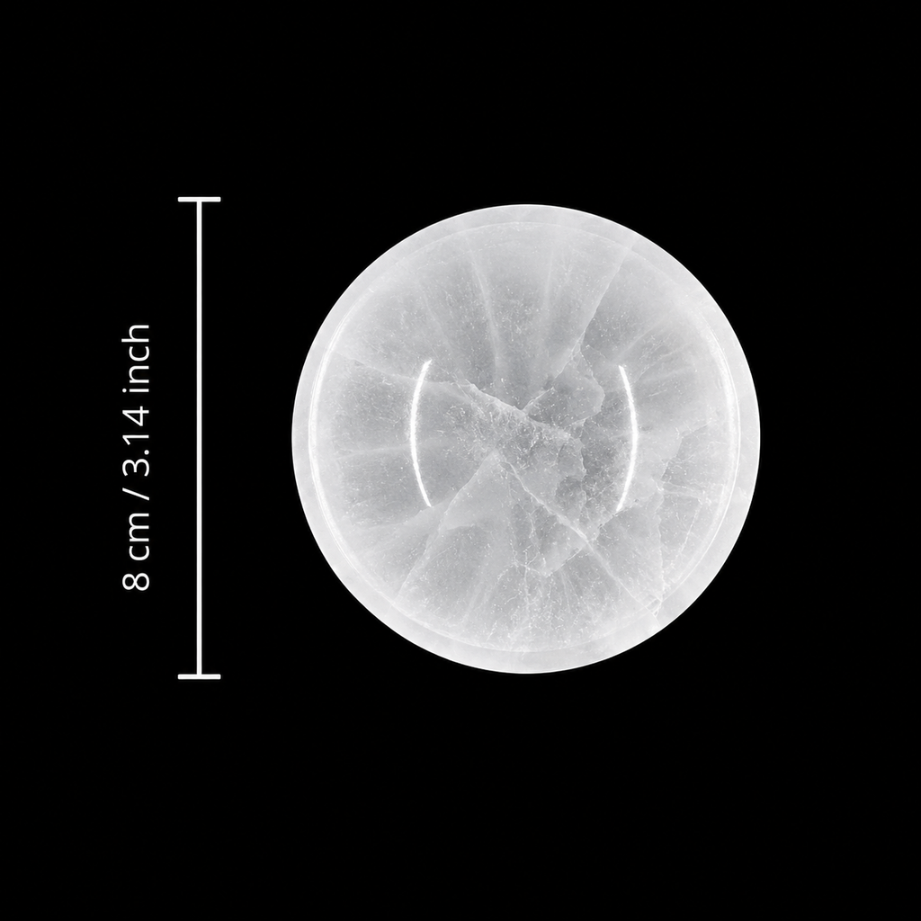 Plain Round Shape Selenite Bowl