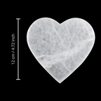 Selenite Disc – Heart Plain