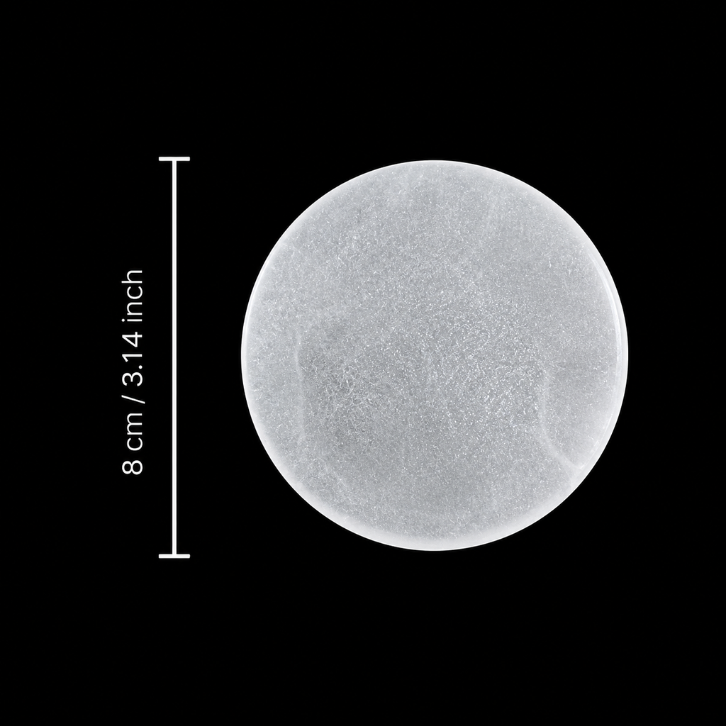 Selenite Disc – Round Plain