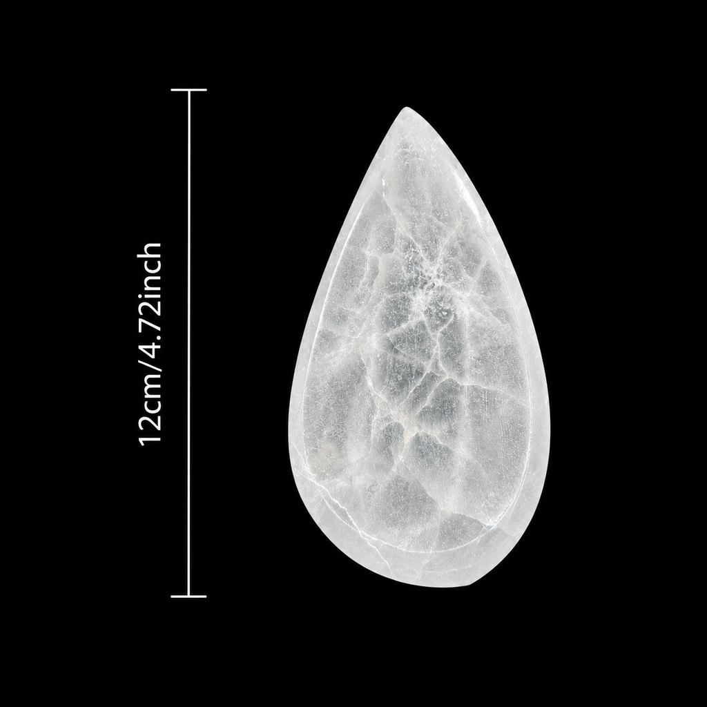 Freeform Leaf Selenite Bowl