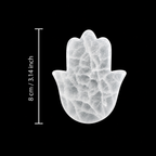 Selenite Disc – Hamsa Shape