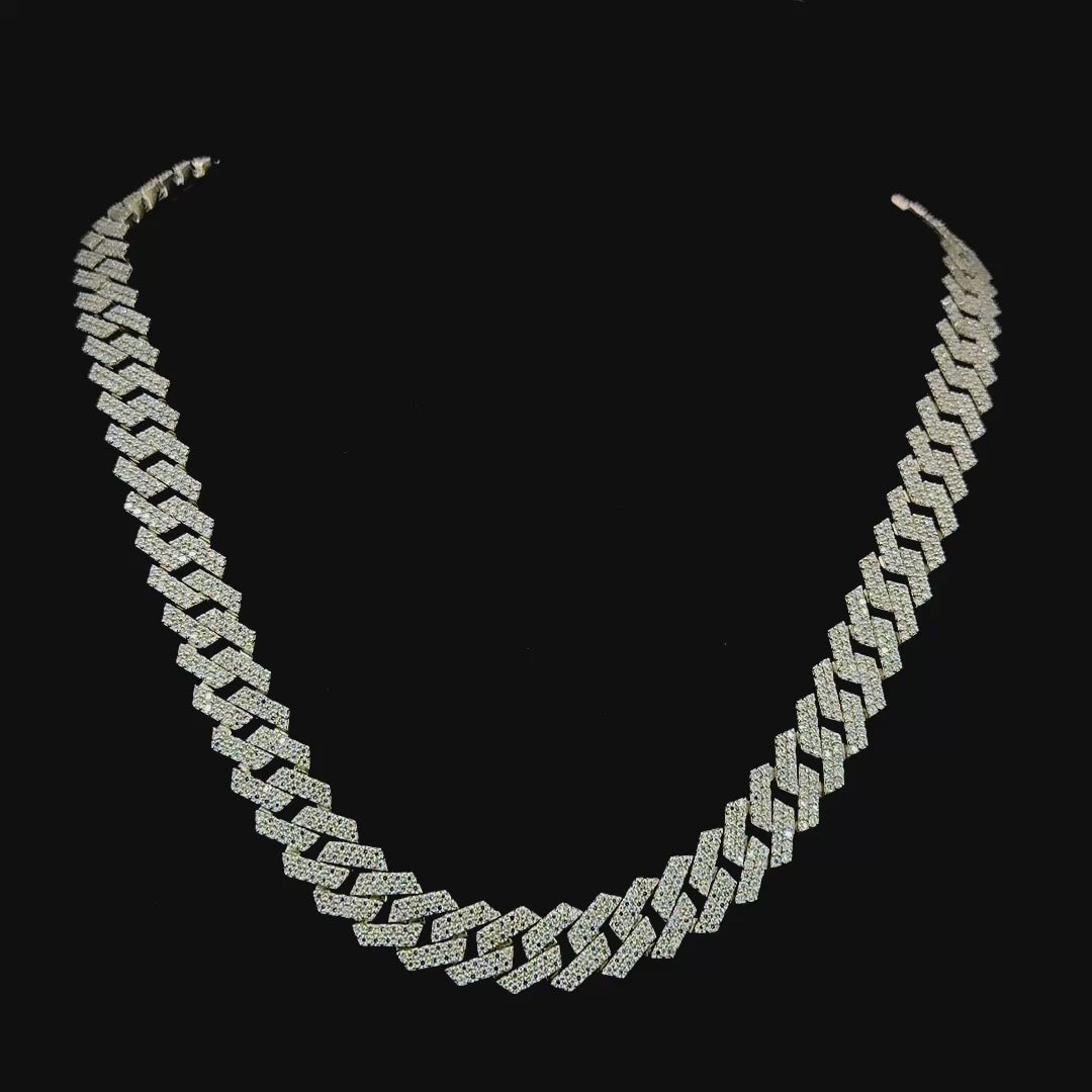Moissanite gentleman's chain (8MM-19inches)
